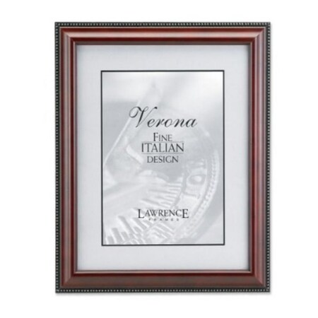 Lawrence Frames Walnut Wood 4x6 Picture Frame - Gold Bead Design 198746